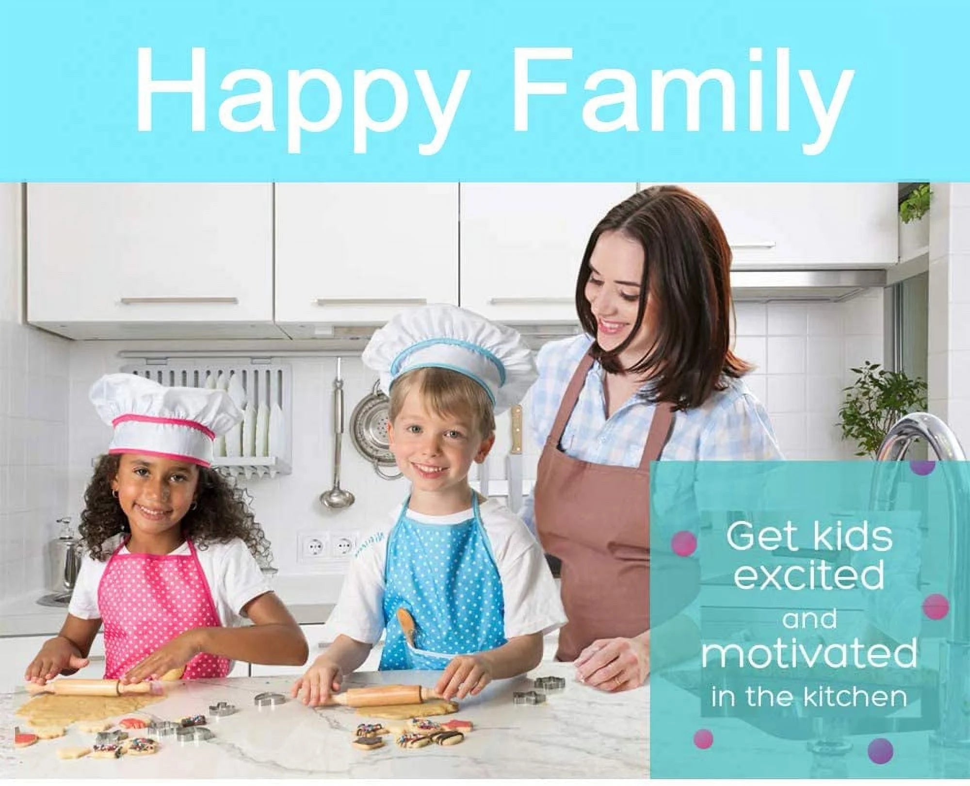 Kids Cooking Set, 11 Pcs Chef Role Play Kit for Girls Ages 3-6, Includes Apron, Chef Hat, Oven Mitt, Utensils & Baking Tools, Birthday & Festival Gift, Blue