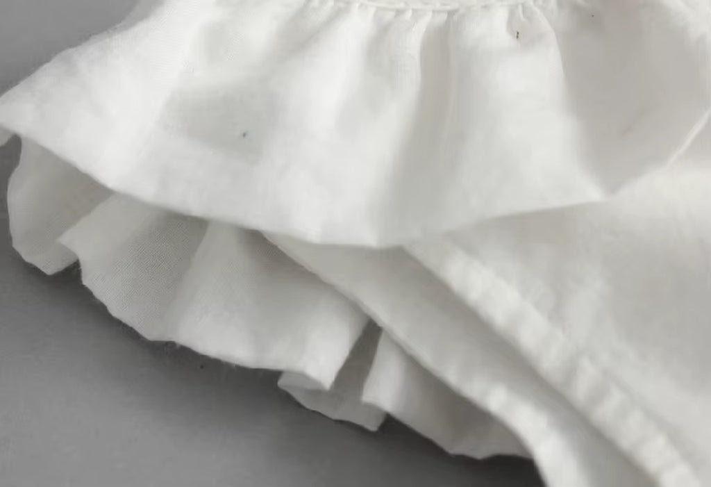 Sunlily – Backless White Summer Dress for Baby Girls
