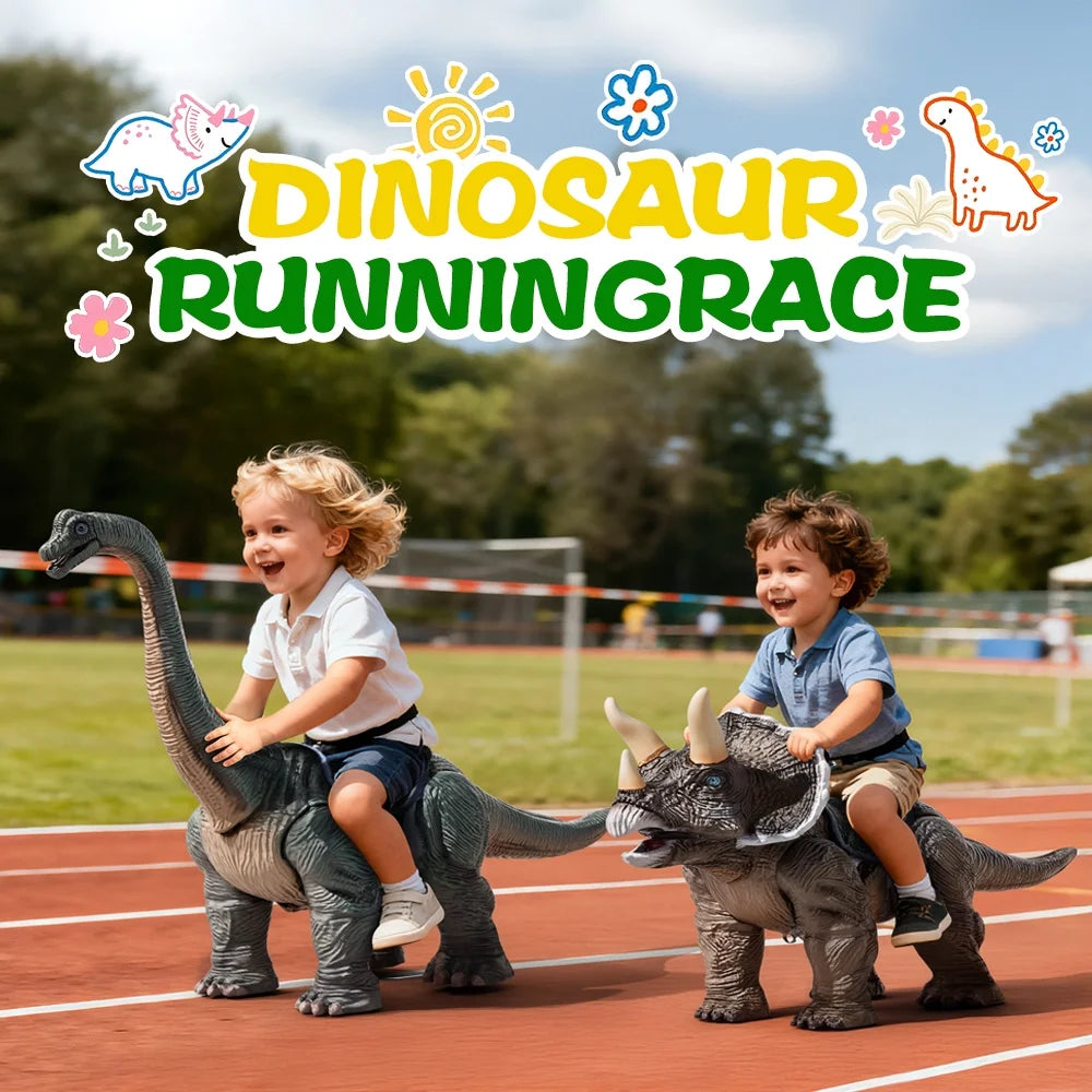 Dinosaur Ride on Toy ,Indoor/Outdoor Play Gift for Kids(Triceratops) | Safety Realistic Triceratops Push Car,Three Sound Effects,Sound and Light Effects,Pp Multi-Terrain Wheels,Ergonomic Design