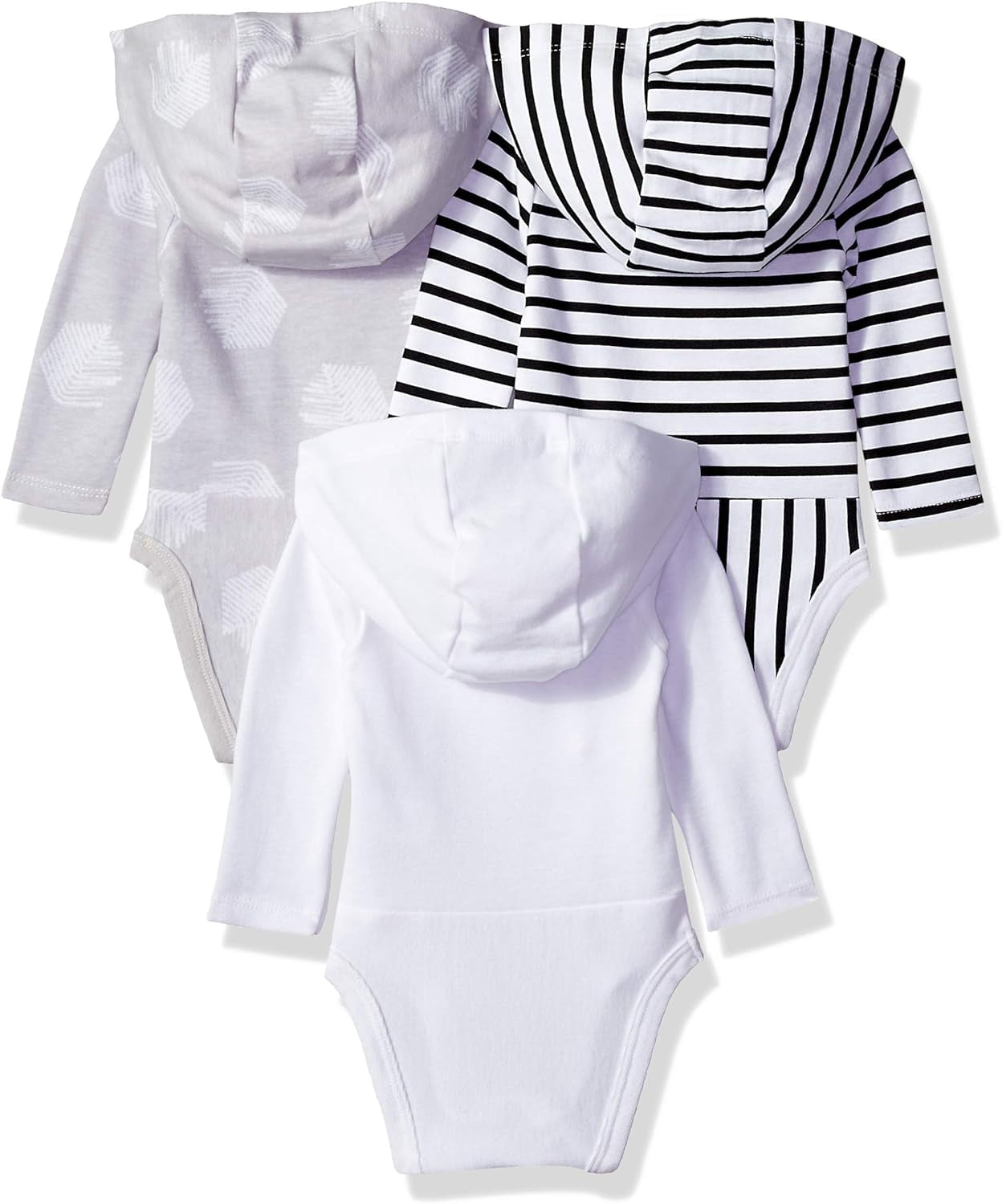 Baby-Girls Ultimate Baby Flexy 3 Pack Hoodie Bodysuits