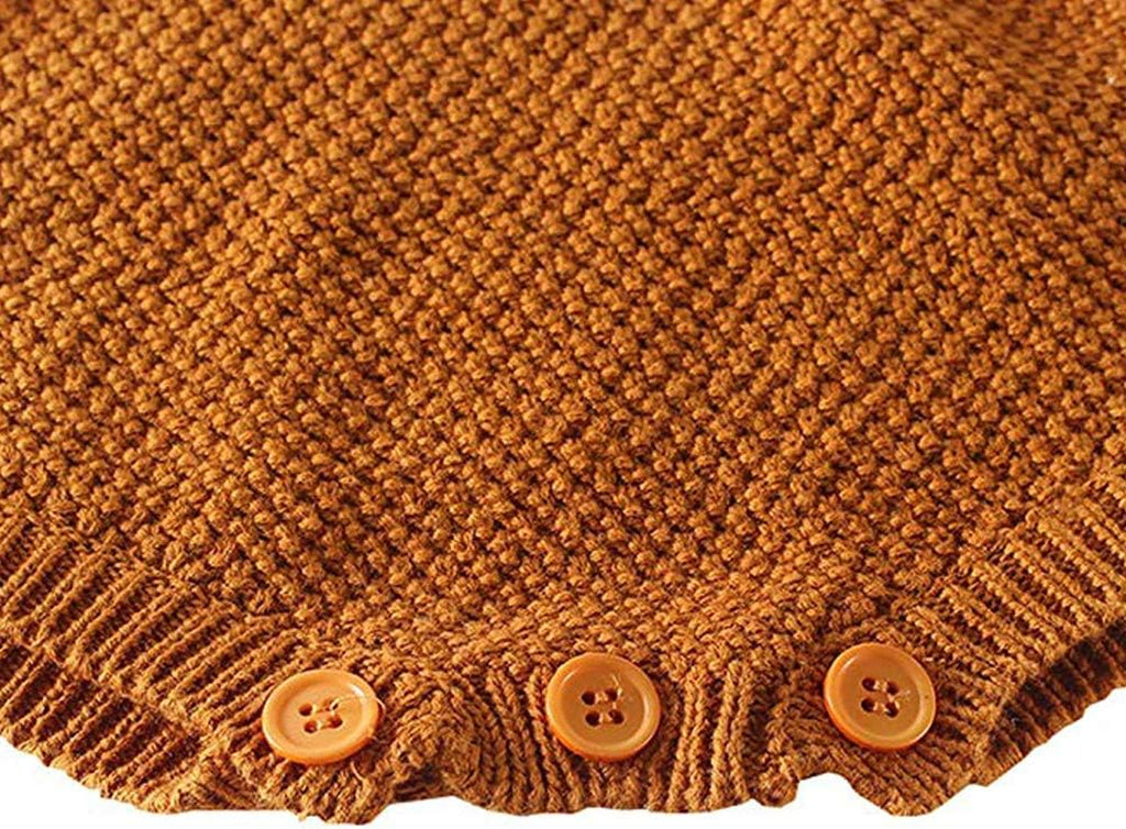 Baby Girls Romper Knitted Ruffle Long Sleeve Jumpsuit Baby Kids Girl Romper Autumn Winter Casual Clothing