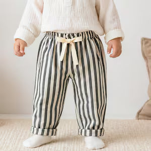 TinyTrend™: Pantalones a rayas de algodón vintage